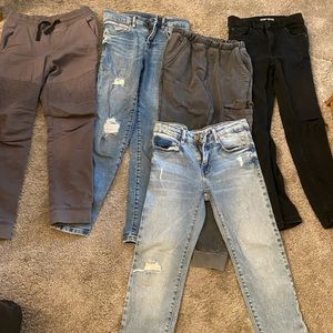 💥bundle 5 boys pants size 9 great condition size 9, skinny jeans